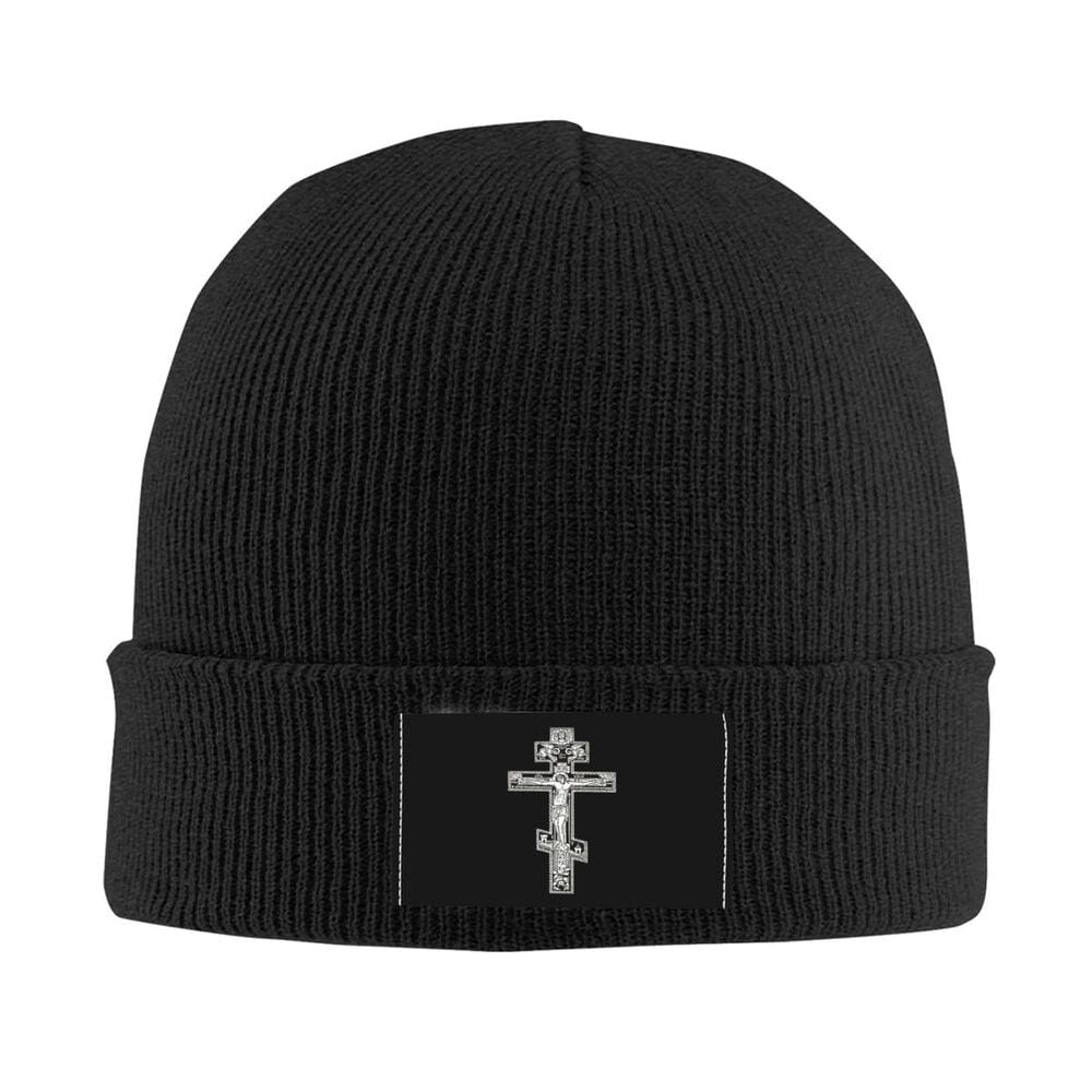 帽子 ASKYURSELF brushed cross beanie black CROSS LOGO BEANIE - ASKYURSELF