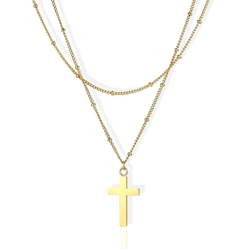 LARGE DOUBLE CROSS PENDANT - Chrome World JP