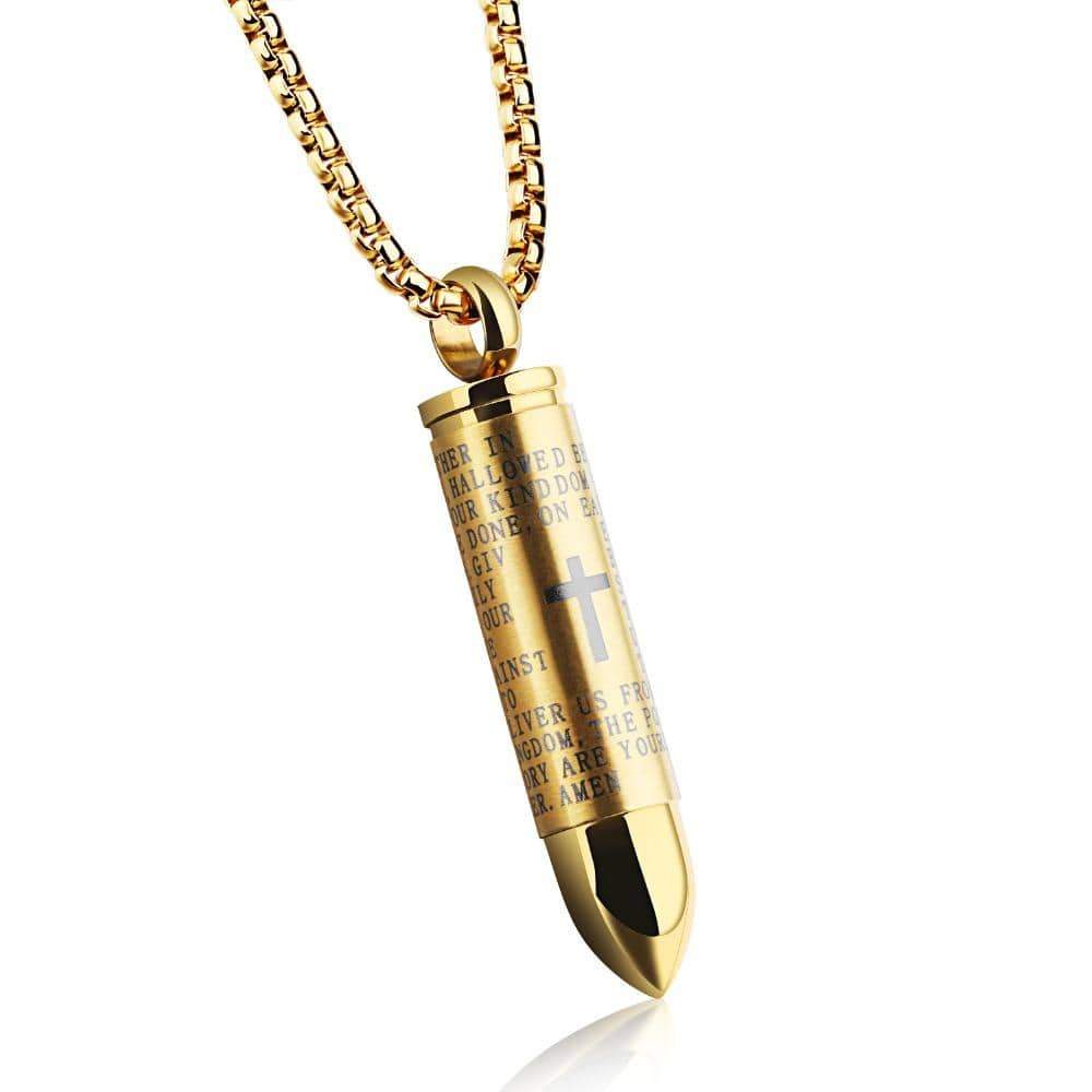 Lord's Prayer Bullet Necklace Lord's Guidance - Main Image