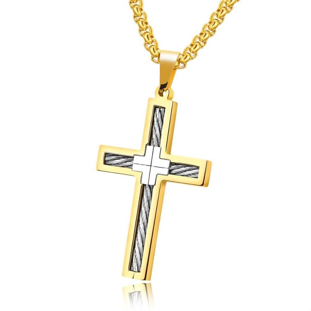 Men S Cable Cross Necklace Lord S Guidance