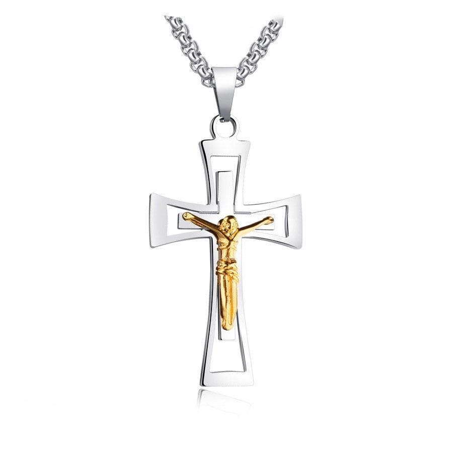Cross Necklace Men, Cross Necklace, Crucifix Necklace, Mens Cross