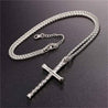 mens rustic christian cross necklace