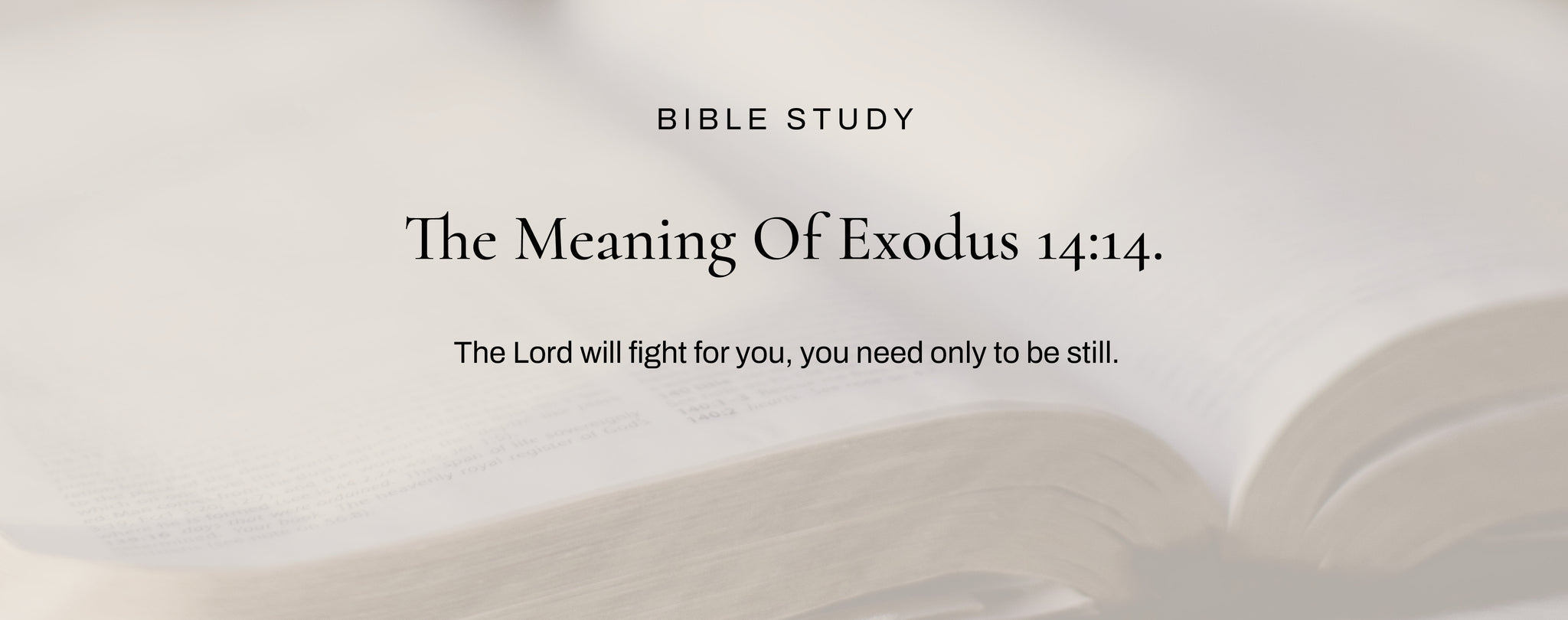 exodus 14 14 explanation