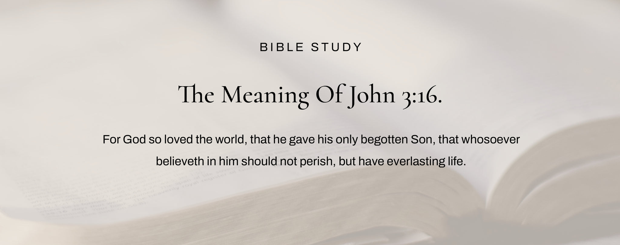 What Does John 3:16 Mean?