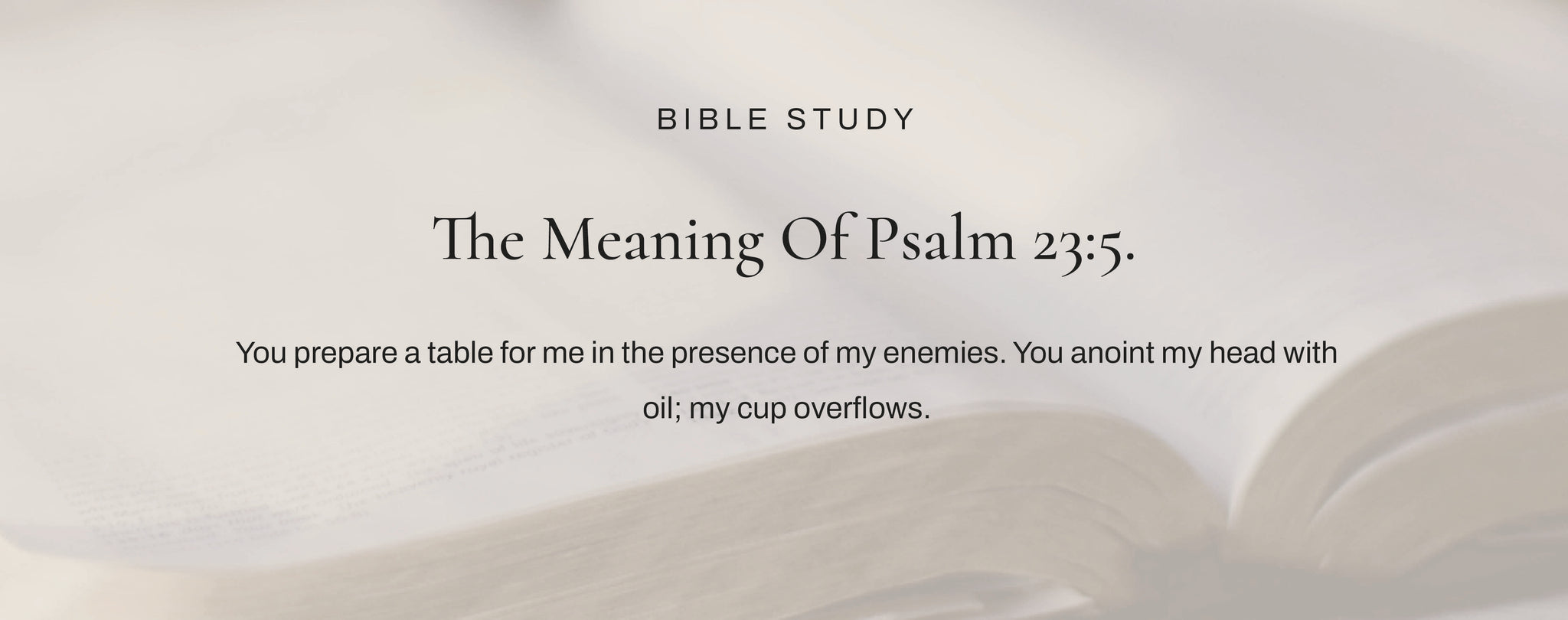 What Does Psalm 23:5 Mean?