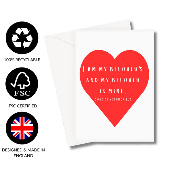 Song of Solomon 6:3 Anniversary Love Greeting Card