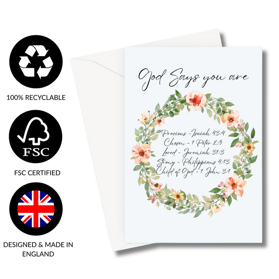 God says you are... Greeting Card