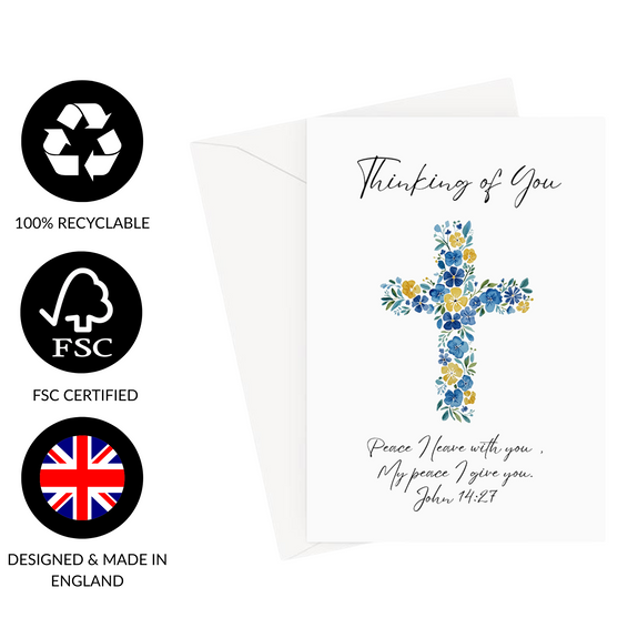 Thinking of You  John 14:27 Sympathy Greeting Card
