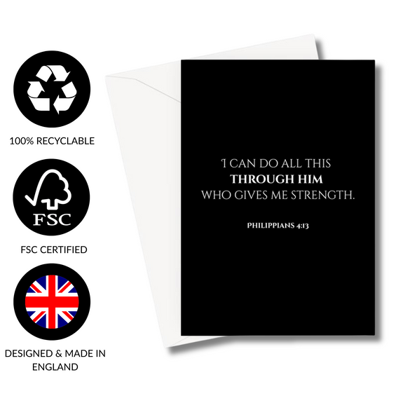Philippians 4:13 Greeting Card