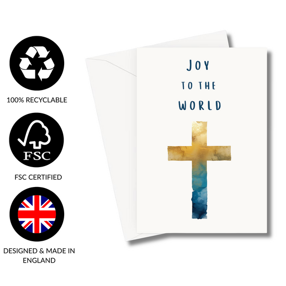 Joy to the World Christian Christmas Greeting Card
