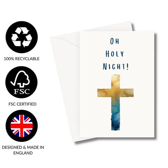 Oh Holy Night! Christian Christmas Greeting Card