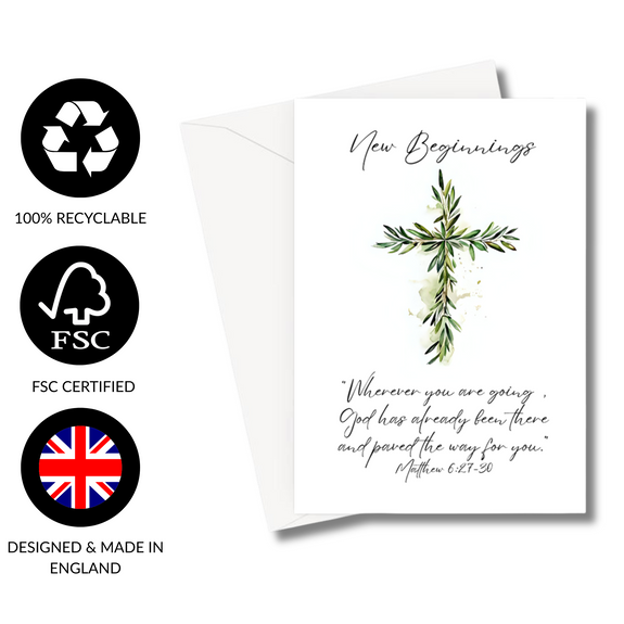 New Beginnings Matthew 6:27-30 Greeting Card