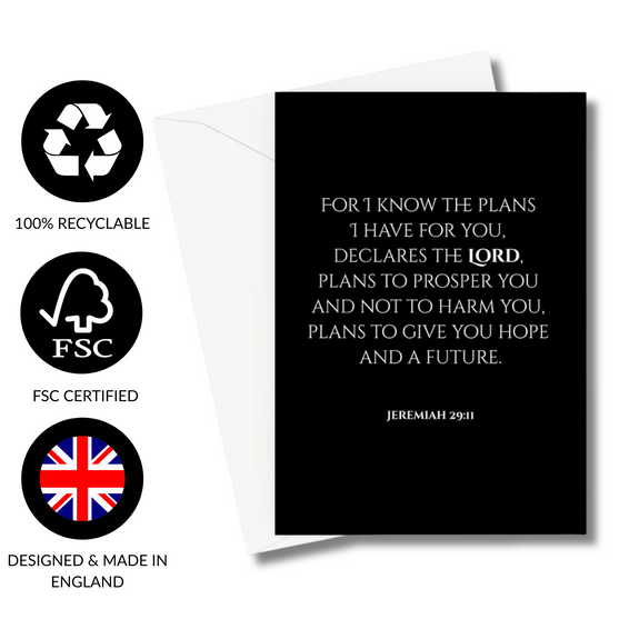 Jeremiah 29:11 Greeting Card