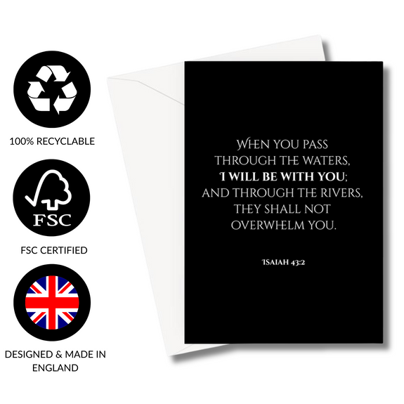 Isaiah 43:2 Greeting Card