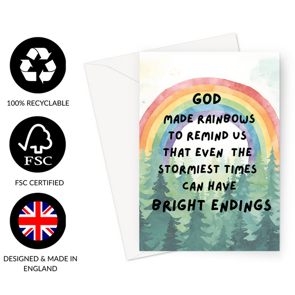 God Made Rainbows Greeting Card