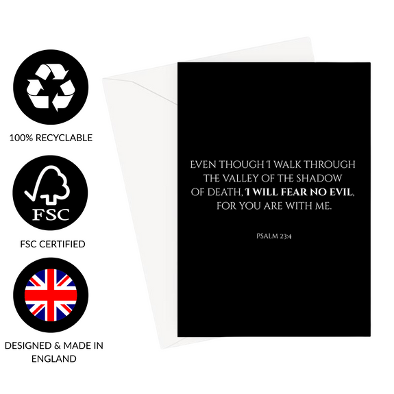 Psalm 23:4 Greeting Card