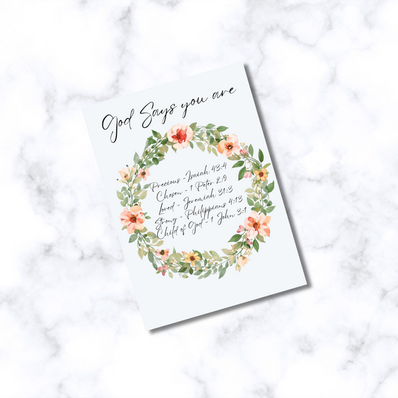 God says you are... Greeting Card
