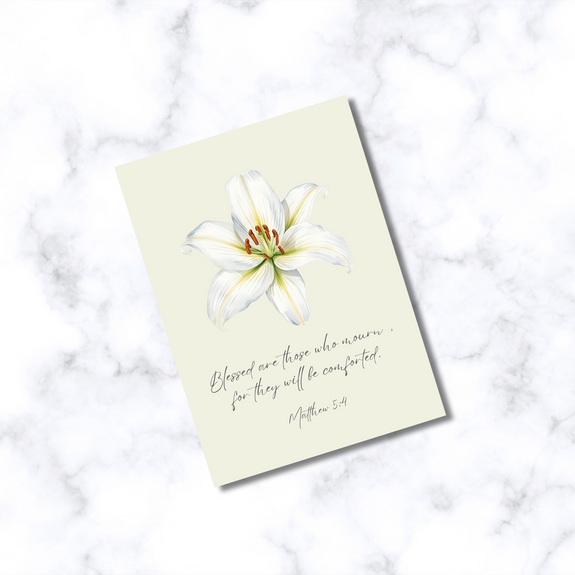 Matthew 5:4 Bereavement Greeting Card