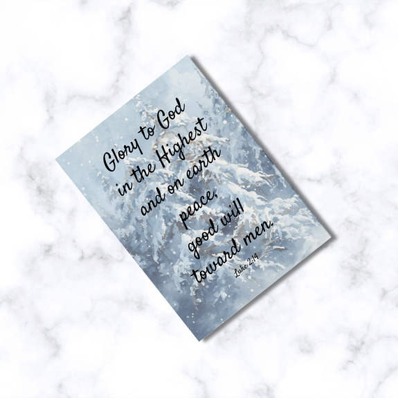 Christian Christmas Card Luke 2:14 Greeting Card