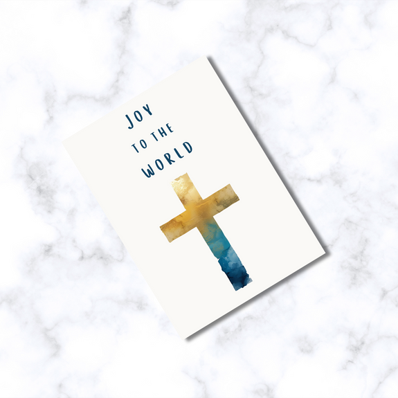 Joy to the World Christian Christmas Greeting Card