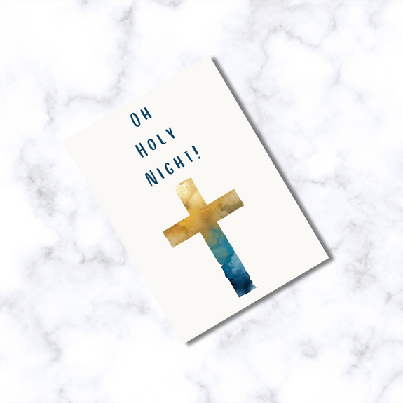 Oh Holy Night! Christian Christmas Greeting Card