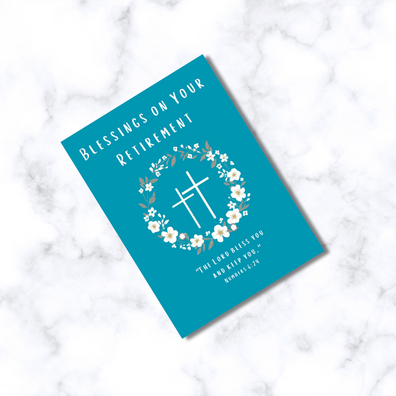 Blessings on your retirement Numbers 6:24  Greeting Card
