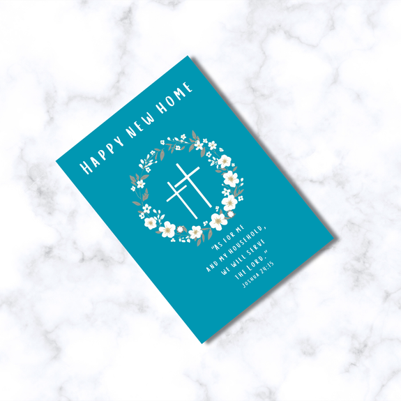 Happy New Home Joshua 24:15 Greeting Card
