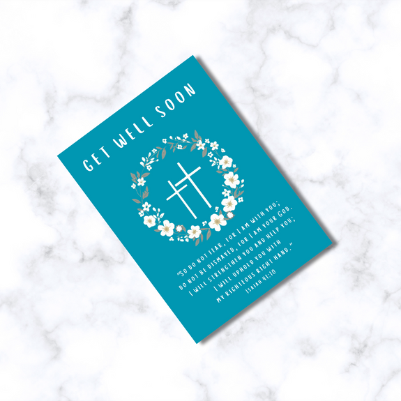 Get Well Soon Isaiah 41:10 Greeting Card