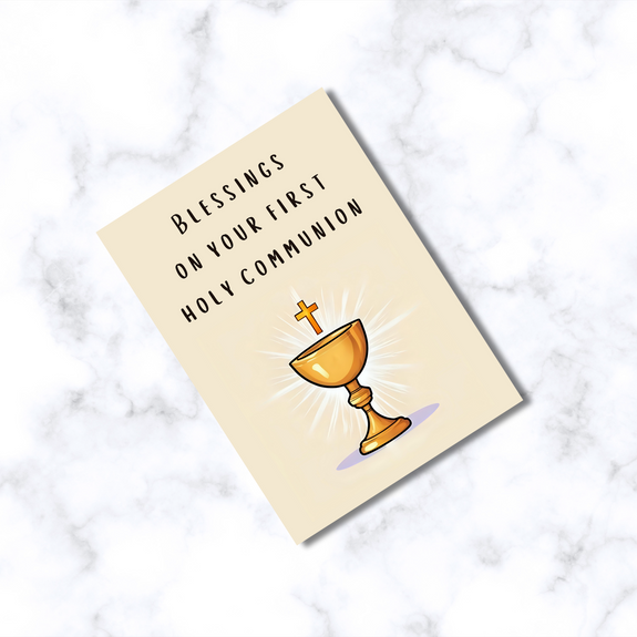 Blessings On Your First Holy Communion Greeting Card