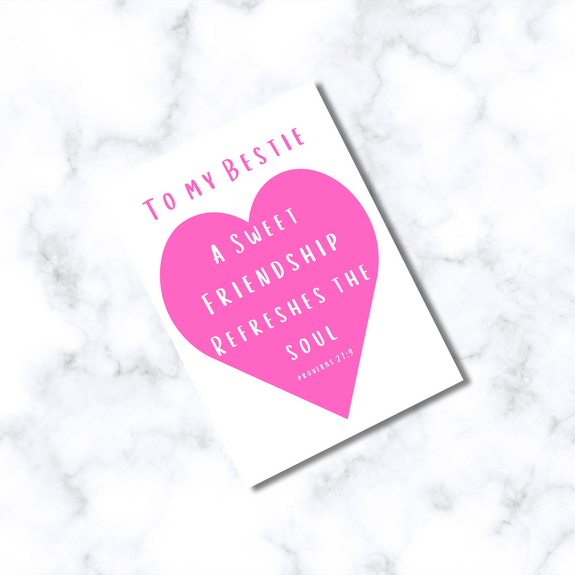 To my Bestie Proverbs 27:9 Greeting Card