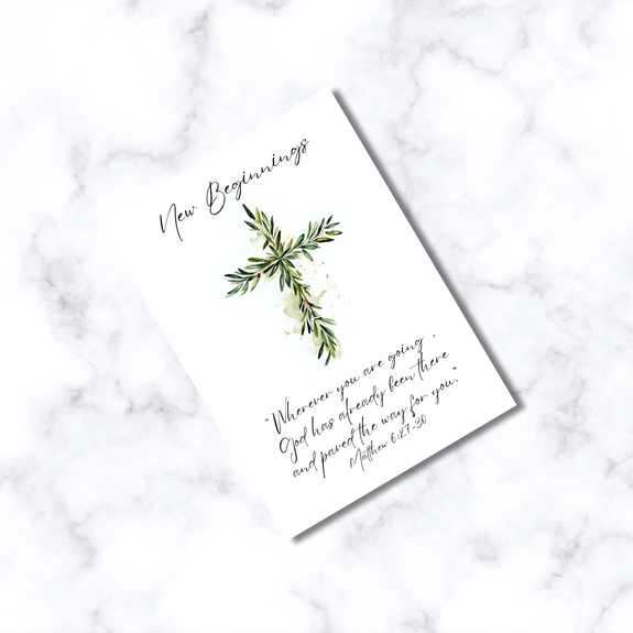 New Beginnings Matthew 6:27-30 Greeting Card