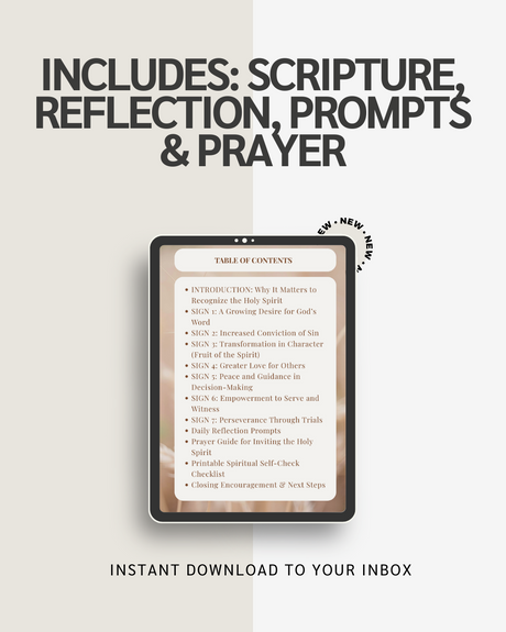 7 Biblical Signs the Holy Spirit is Working in Your Life Digital PDF Guide