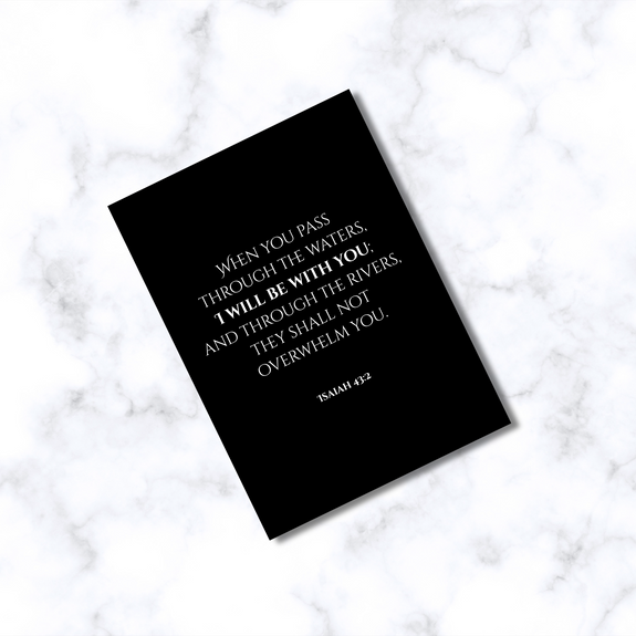 Isaiah 43:2 Greeting Card
