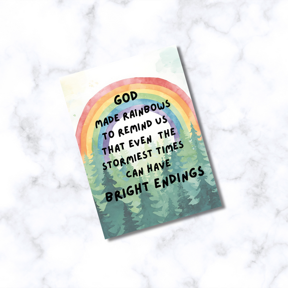 God Made Rainbows Greeting Card