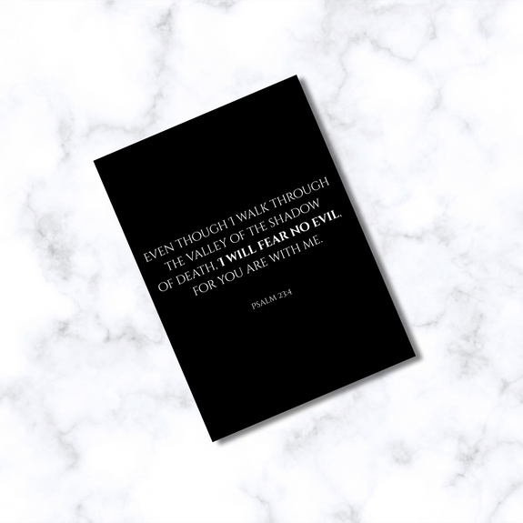 Psalm 23:4 Greeting Card