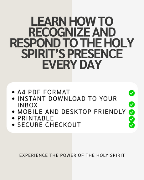 7 Biblical Signs the Holy Spirit is Working in Your Life Digital PDF Guide