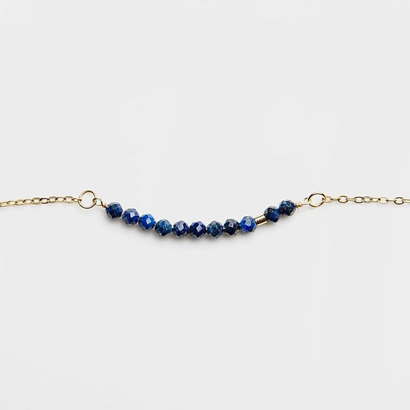 Shine 18K Gold & Lapis Lazuli Morse Code Bracelet | Matthew 5:16