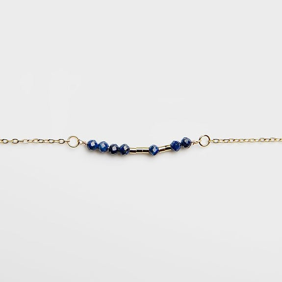 Hope 18K Gold & Lapis Lazuli Morse Code Bracelet | Romans 12:12