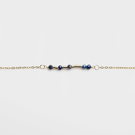 WWJD 18K Gold & Lapis Lazuli Morse Code Bracelet