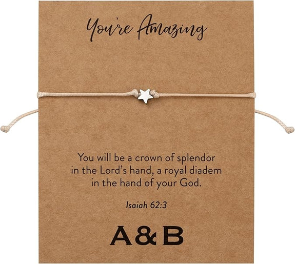 You're Amazing Christian Charm Bracelet With Star | Isaiah 62:3