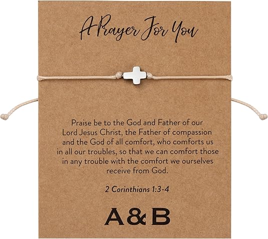 A Prayer For You Christian Charm Bracelet With Cross | 2 Corinthians 1:3-4