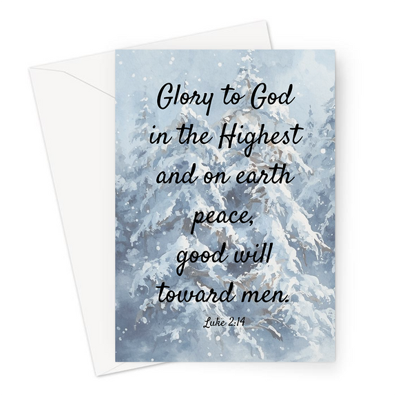 Christian Christmas Card Luke 2:14 Greeting Card