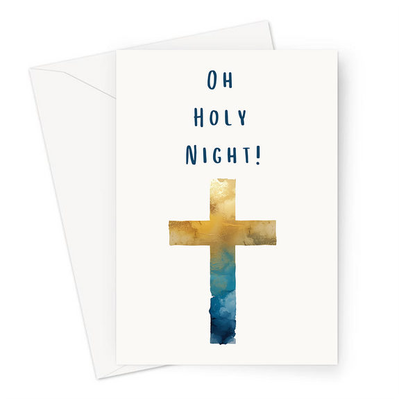 Oh Holy Night! Christian Christmas Greeting Card