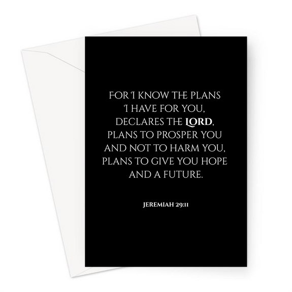 Jeremiah 29:11 Greeting Card