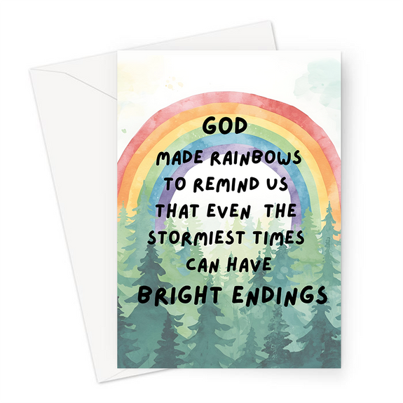 God Made Rainbows Greeting Card