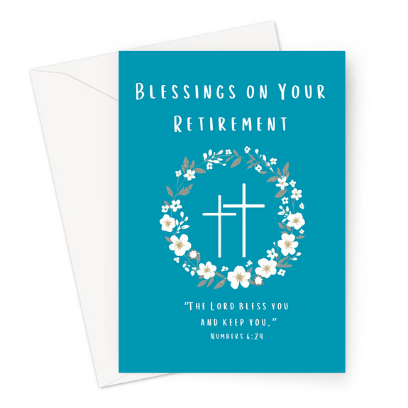 Blessings on your retirement Numbers 6:24  Greeting Card