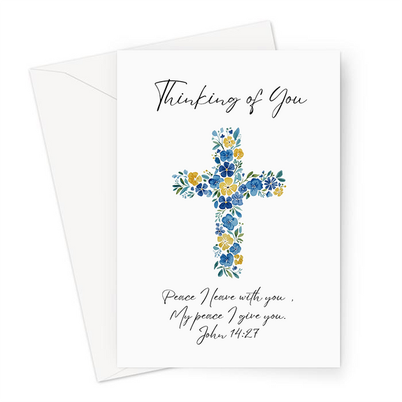 Thinking of You  John 14:27 Sympathy Greeting Card