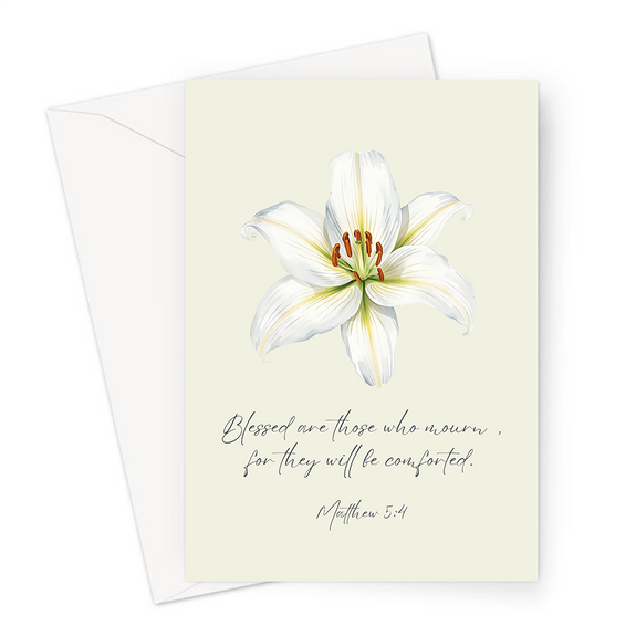Matthew 5:4 Bereavement Greeting Card