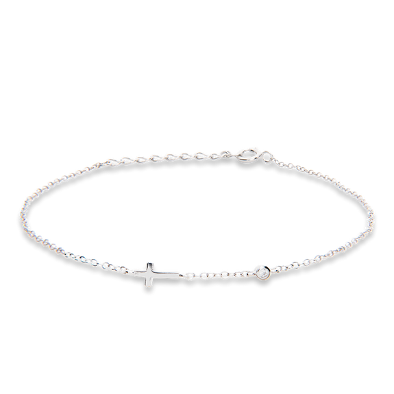 Thinking Of You Cross Gem Bracelet | Isaiah 41:10