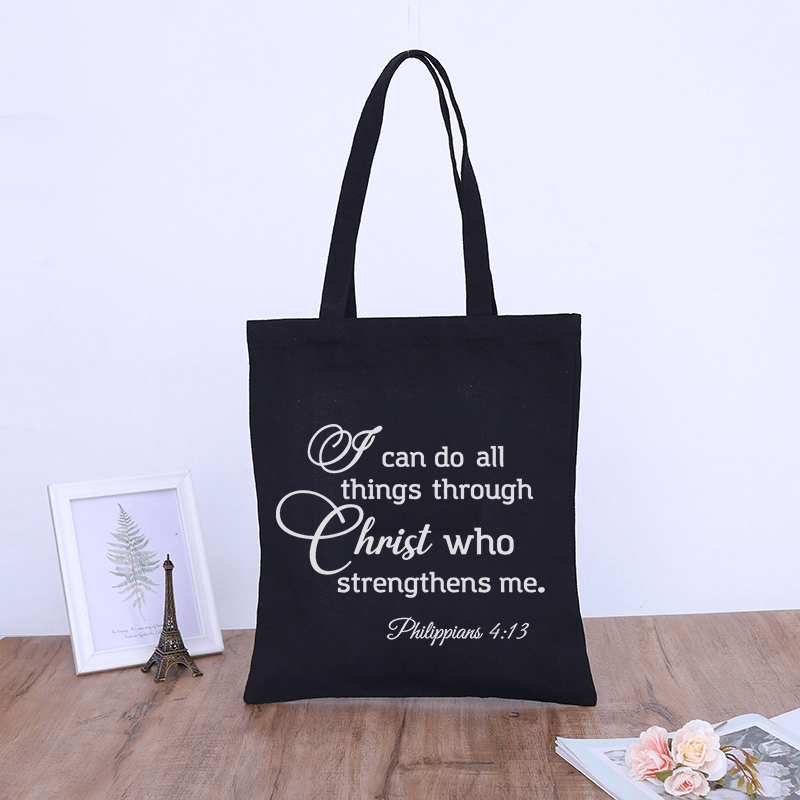 Christian Bible Verse and Quotes Canvas Tote Bags Religious Tote Bag Lord s Guidance